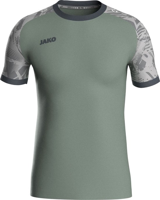 Jako Iconic Shirt Korte Mouw Kinderen - Mintgroen / Zachtgrijs / Antra Light | Maat: 128