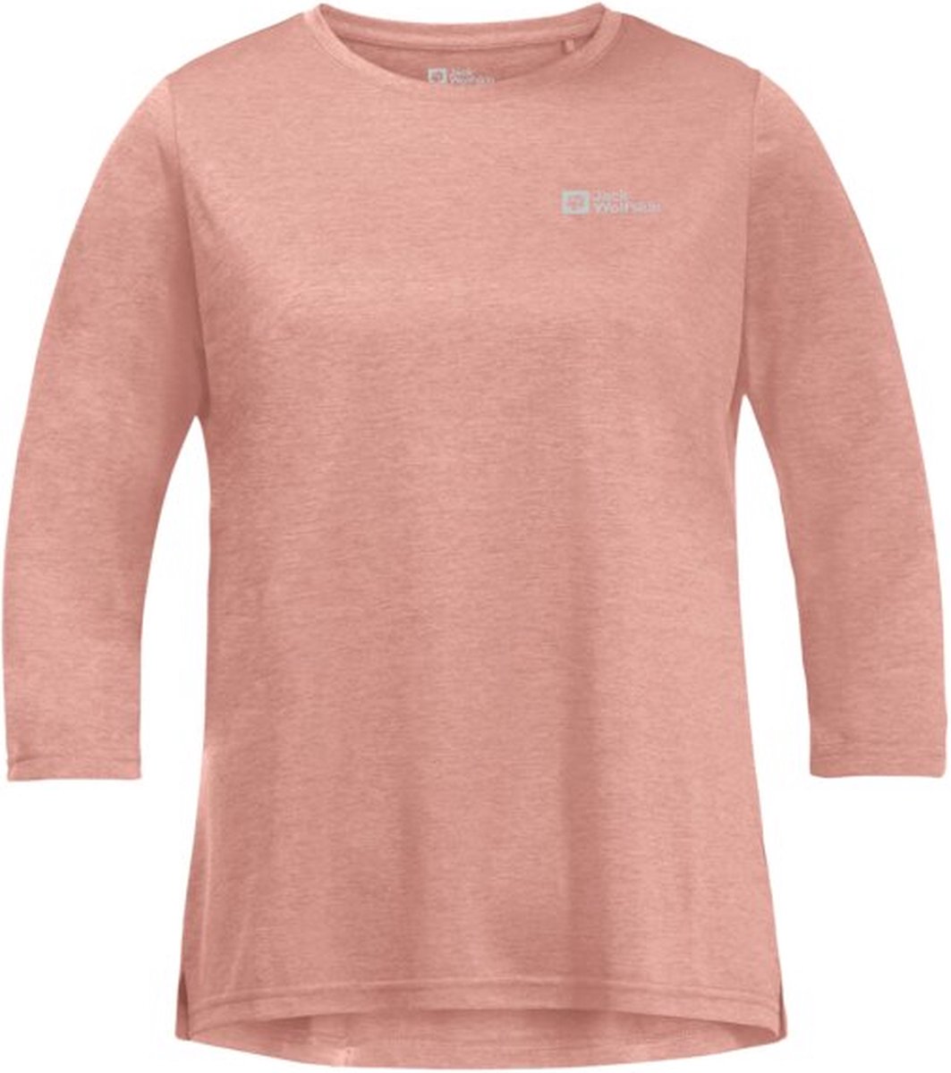 Jack Wolfskin Crosstrail 3/4 T Women Outdoorshirt Dames 3/4 Mouw Rose Dawn