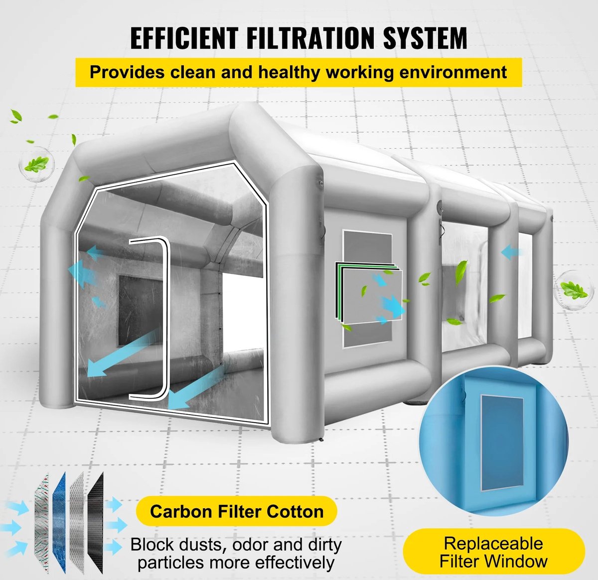 - Opblaasbare -Verf Booth - 2 Blowers - Partytent - afbeelding 3
