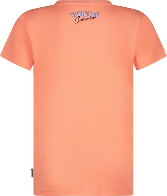 Vingino T-shirt Harloua Meisjes T-shirt - Peach Coral - Maat 164