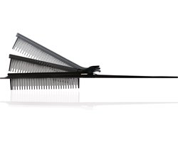 Multi Clip Comb - Higlight - Carbon Kam met vergrendelklem -