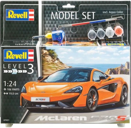 1:24 Revell 67051 McLaren 570S - Model Set Plastic Modelbouwpakket-