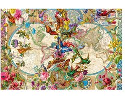 foto van Ravensburger puzzel Flora en fauna wereldkaart - legpuzzel - 2000 stukjes