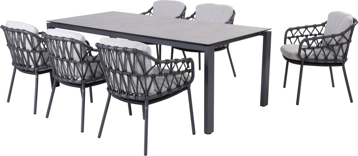 Goa Calpi dining tuinset 7 delig 220x95xH75cm HPL 4 Seasons Outdoor