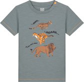 Play All Day peuter T-shirt - Jongens - Green Grey - Maat 86