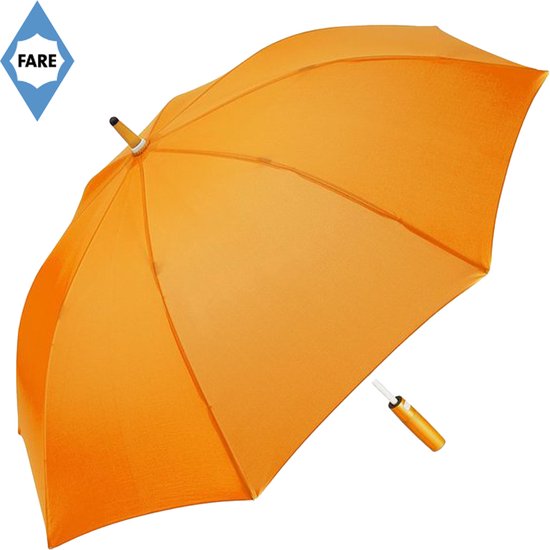 Fare Paraplu - Stormparaplu - Automatisch openend - Fibertec - Winddicht - Whiteline - Polyester - Ø112 cm - Oranje