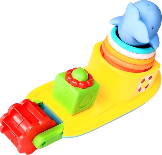 Badboot + Visnet met dieren - Water Bad Boot - Emmertjes- Badspeeltjes van Toi-Toys — afbeelding 3