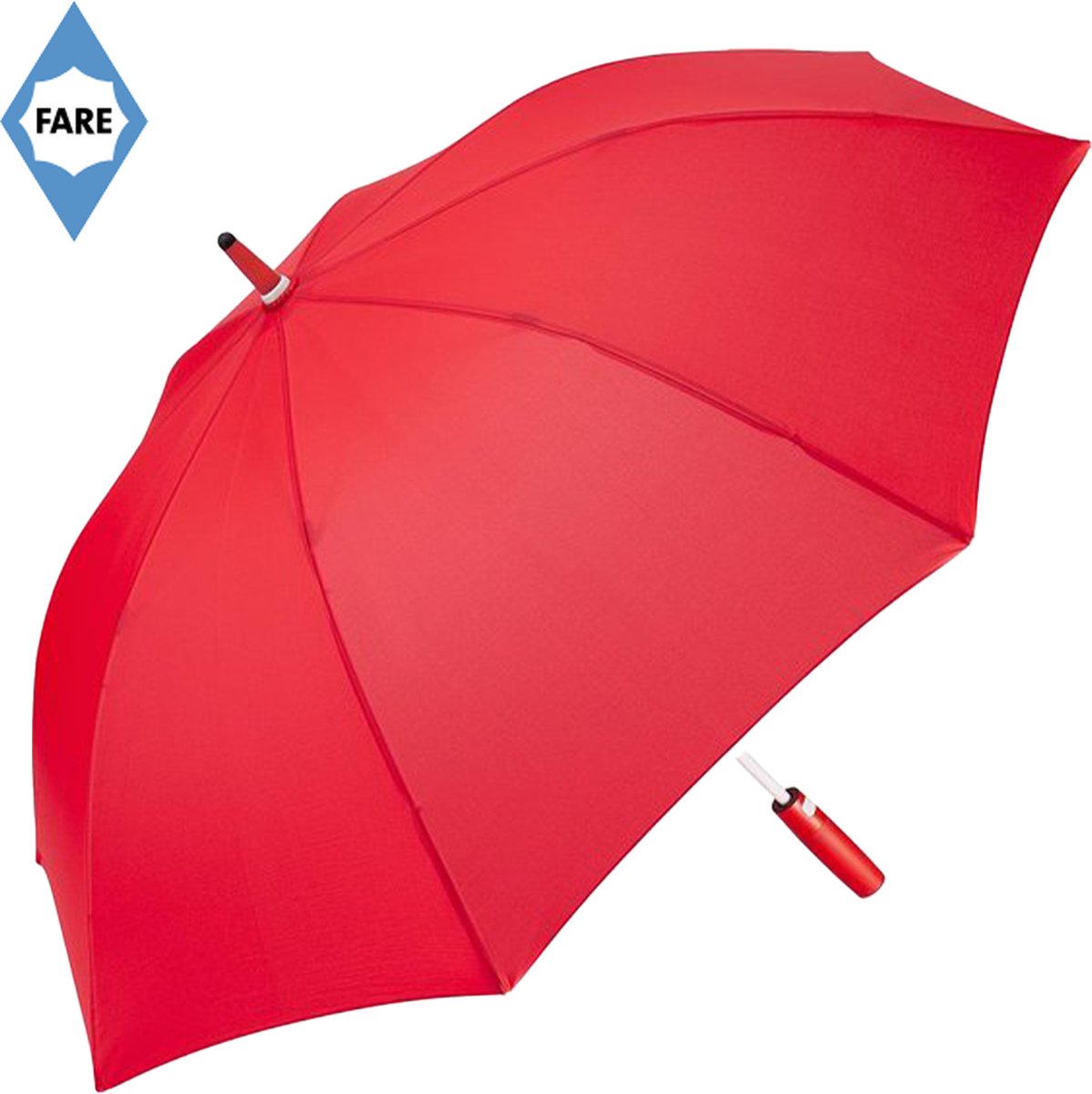 Fare Paraplu - Ø112 cm - Stormparaplu - Automatisch openend - Fibertec - Winddicht - Whiteline - Polyester - Rood