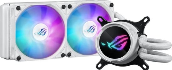 ASUS ROG Strix LC III 240 ARGB White Edition - Vloeistofkoelsysteem - processor afmeting radiator: 240 mm - voor: Intel LGA 115x, 1200, 1700 - AMD AM5, AM4 - 2x 120 mm ARGB Fans - wit