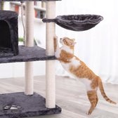 In And OutdoorMatch Luxe Krabpaal Gretchen - Voor Katten - 152cm - Zwart - Zachte Kattenmand Hangmat - Kattenspeelgoed - Geschikt voor kleine kittens
