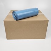 Blauwe Vuilniszak | 60 Zakken | 240 Liter | Gerecycled LDPE | 100cm x 125cm - (Stevige & Grote Afvalzakken 240 Liter)