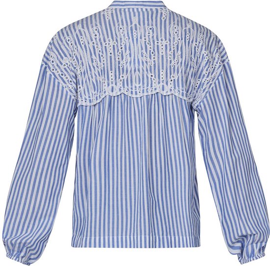 SISTERS POINT Ilua-sh1 - Chemisier Femme - White/ bleu - Taille M