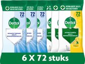 Dettol Doekjes Hygienisch Citrus 72st - 6 Stuks - Voordeelverpakking