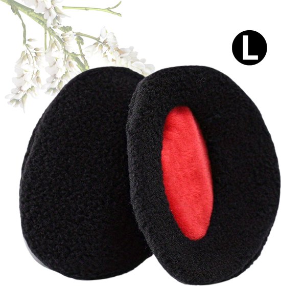 Livano Cache-oreilles - Cache-oreilles - Cache- Ear pour Adultes - Cache-oreilles d'hiver pour femmes et hommes - Zwart L