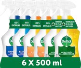Dettol - 3,0L Allesreiniger Spray Power & Fresh - Badkamer 2x500 ml Keuken 2x500ml Citrus 2x500ml - Voordeelverpakking