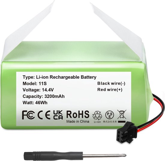 BAKTH 3000mAh 14.4V Li-ION Replacement Battery Compatible with Eufy BAKTH 3000mAh 14.4V Li-ION Replacement Battery Compatible with Eufy