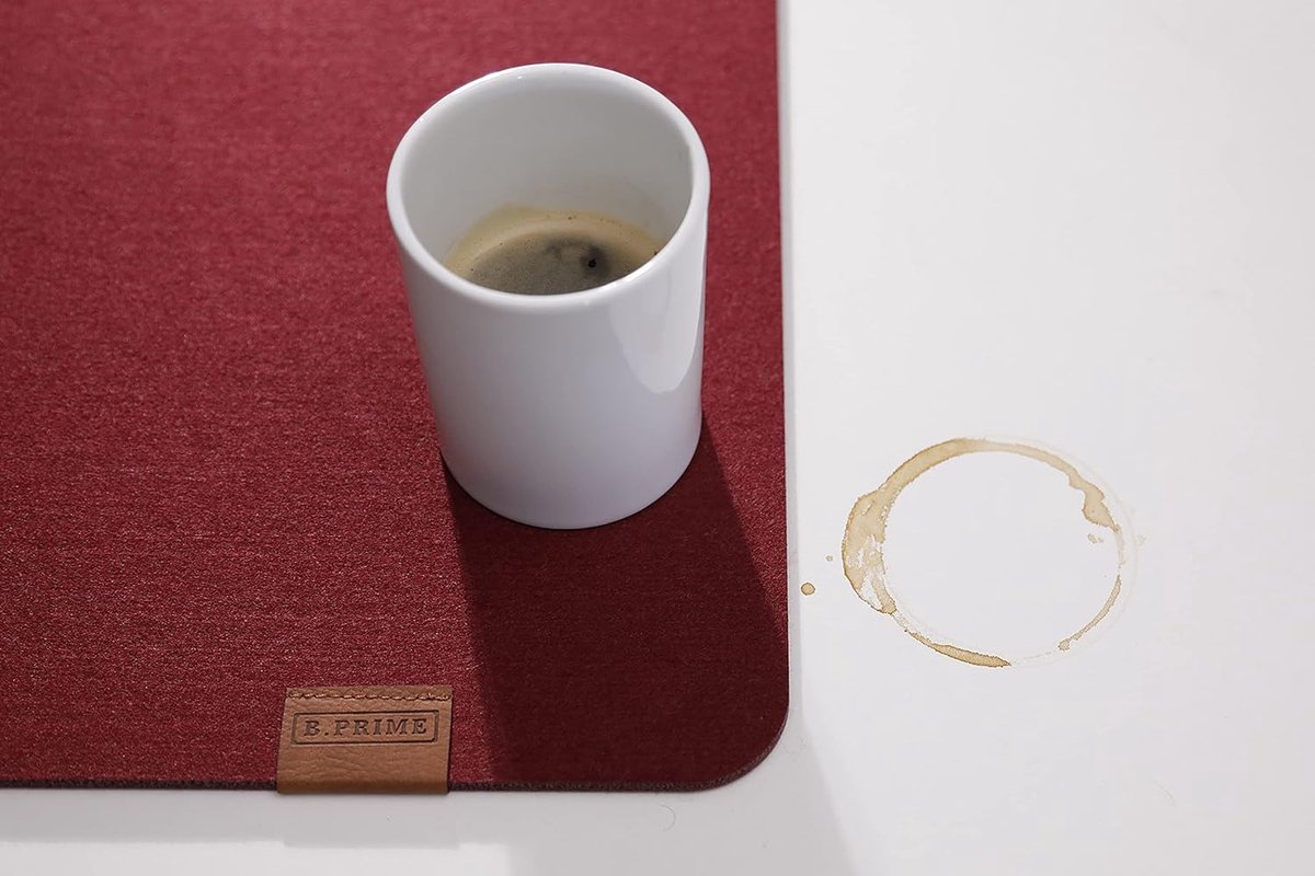 Hoogwaardige Vilt Tafelset - Set van 6 Afwasbare Onderzetters | Placemats 44 x 32 cm | Duurzaam en Veganistisch — cadeau in Wonen & Interieur - foto 5