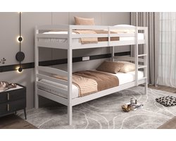 Interiax Tommy Stapelbed - Massief Grenen Wit - 90x200 cm - Splitsbaar