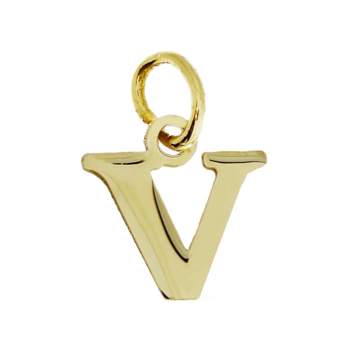Goud Hanger Letter V 14 karaats