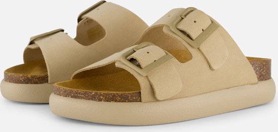 Scholl Noelle Chunky Sandalen beige Suede - Dames - Maat 39