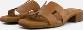 Oh My Sandals Slippers cognac Leer - Dames - Maat 39