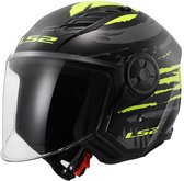 LS2 Casque Airflow II Brush OF616 noir / jaune taille XXL