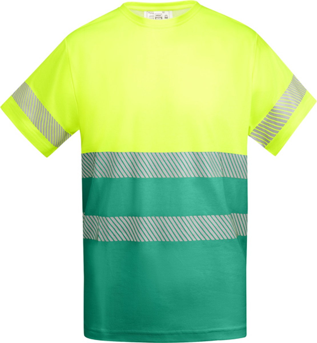 Roly T-Shirt Tauri RY9317 - Garden Green 52/Fluor Yellow 221 - S