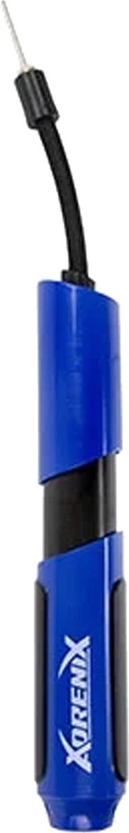 Ballenpomp - blauw - met naald - kunststof - voor voetbal/basketbal/skippybal - bal pomp