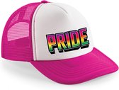 Bellatio Decorations Gay Pride cap/pet voor volwassenen - roze - pride - regenboog - LHBTI - unisex