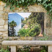 Tuinposter | Como meer in Italië | liggend | Wallz | 120 x 80 cm | tuindoek