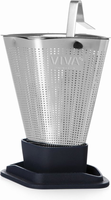 Filtre à Thé Infusion Viva Scandinavia - Acier Inoxydable / Silicone - Bleu Foncé