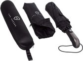 Parapluie VON HEESEN® résistant aux tempêtes - avec sac pour parapluie et étui de voyage - ouverture automatique - compact et léger - résistant au vent - revêtement en téflon