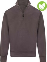 Zipneck sweater Back to basics - Grijs