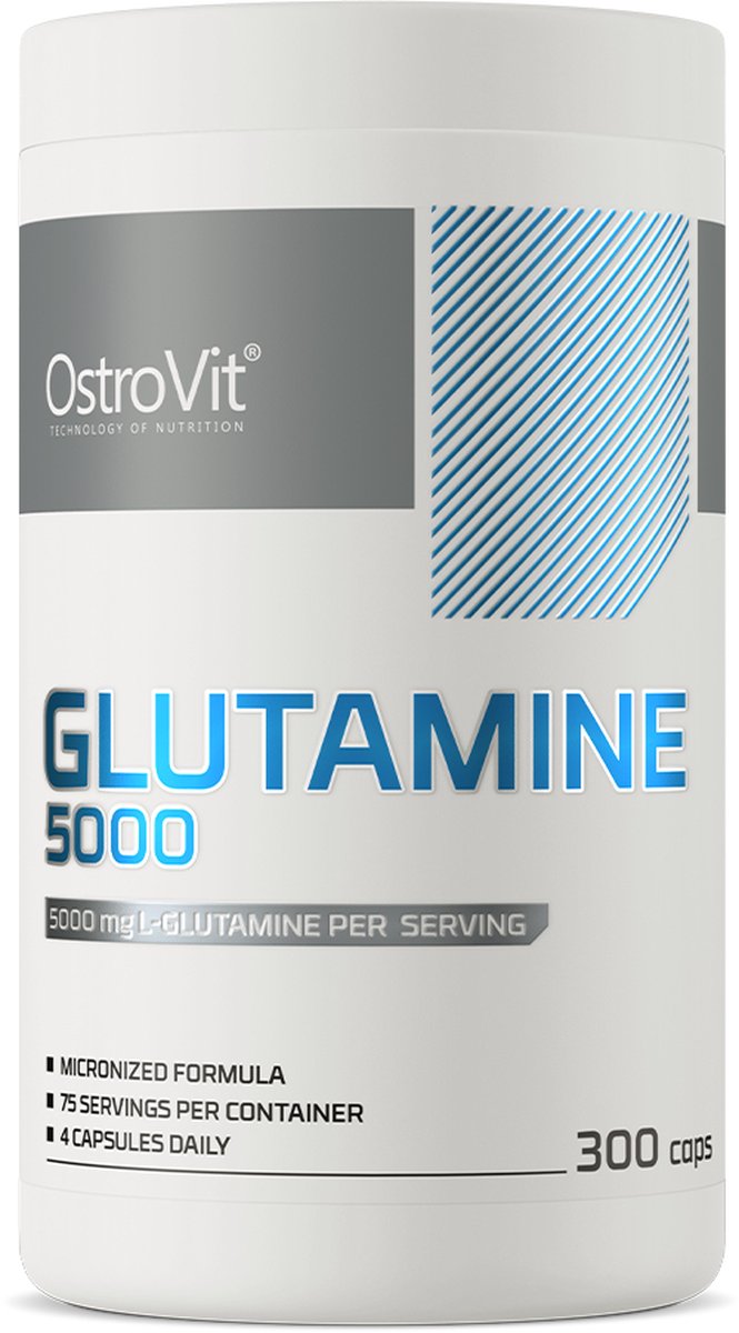 Goedkoopste Glutamine - L-glutamine - Aminozuren - 5000 mg - 300 Capsules - L-glutamine Supplement - OstroVit