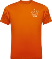 Koningsdag Kleding | Fotofabriek Koningsdag t-shirt heren | Oranje shirt | Maat M | Mini Koningsdag 2024