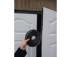 Twin Pack Garage Deurborstel Paalafdichting Zwart 7 m - STORMGUARD 05AM054007MBL