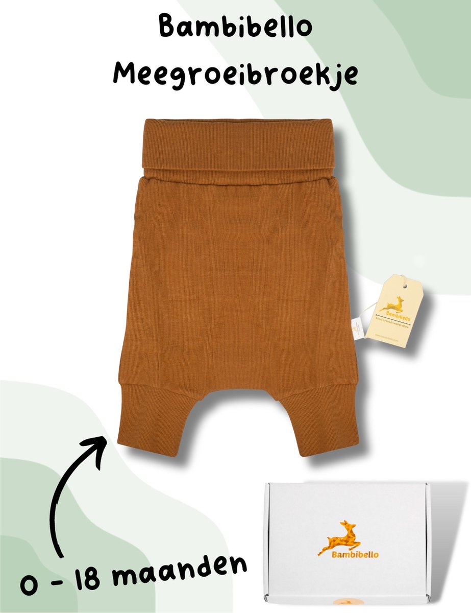 Goedkoopste Bambibello meegroeibroekje - Maat 0 tot 18 maanden - Duurzaam - Kraamcadeau - Broekjes - Baby Kleding Jongens - Baby Kleding Meisjes