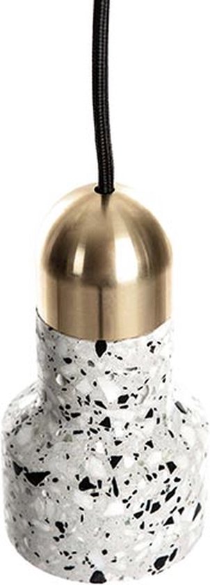 XLBoom Terrazzo Lamp Luxe - Wit - 9 × 9 × 17 cm