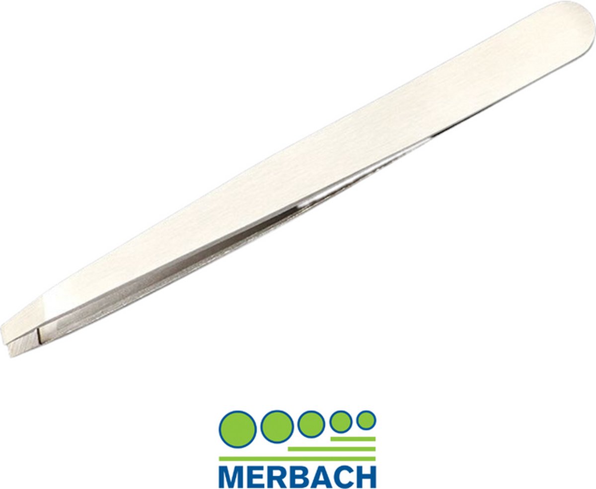 Goedkoopste Merbach pincet, recht smal model, edelstaal, 10 CM- 2 x 1 stuks voordeelverpakking