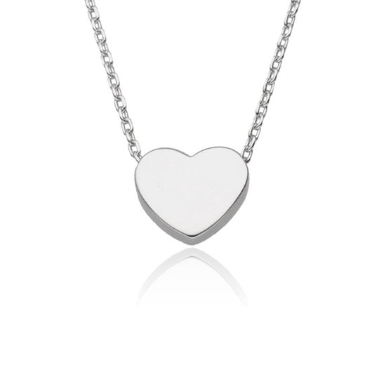 Zilveren Ketting met hart hanger - Zilveren dames ketting met hanger - Amona Jewelry