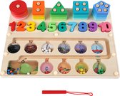 Magnetisch Doolhof & Kleurenoefening - Houten speelgoed - Montessori - Sorteren - Magnetisch speelgoed - 3 jaar of ouder - Kleuren - Getallen - Magneetpen