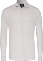 Desoto - Essential Overhemd Hai Piqué Strepen Beige - Heren - Maat 44 - Slim-fit
