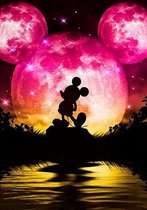 Peinture de diamants de Mickey Mouse de Disney sur toile : Une création scintillante de 20 par 30 cm