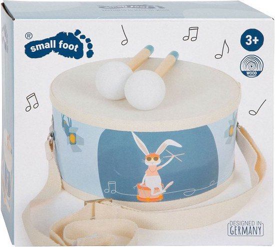 Foto: Small foot houten trommel groovy beats met stokken 3dlg 