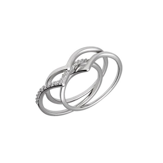 Zilver Dames V-Ring | Dames Ring | V-Ring Plain | V-Ring Eternity | V-Rings | Zilver 925 | Amona Jewelry