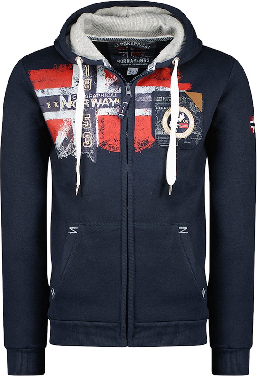 Fespote Vest Met Capuchon En Rits Blauw Geographical Norway - XL