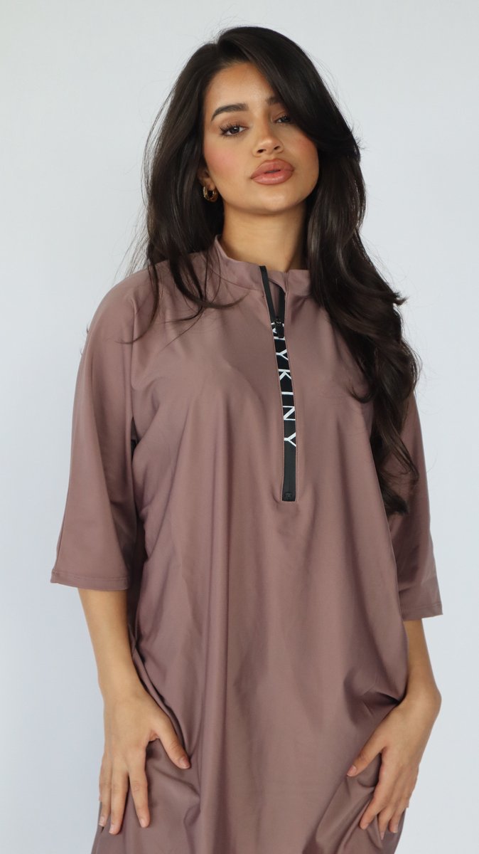 MYKINY BRAND - Semi Burkini Yasmine - Badpak -Zwemset- Maat XL - Waterafstotend - Kleur Antler Burkinis (valt klein)
