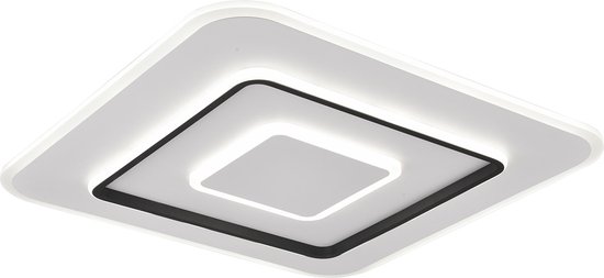 LED Plafondlamp - Trion Gora - 55W - Aanpasbaar kleur - Dimbaar - Vierkant - Mat Wit - Metaal