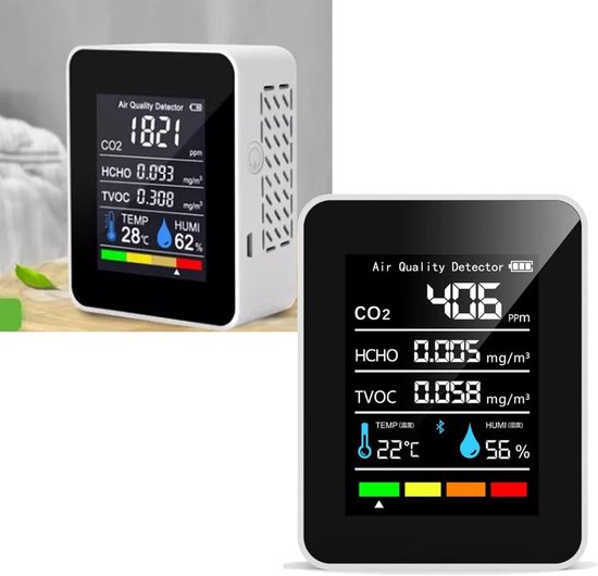 SPORTARC For Tuya Zigbee Smart 6-in-1 Air Detector Air Quality Monitor PM2.5 / Formaldehyde/VOC/Temperature & Humidity/CO2 Monitor for Home Office SPORTARC For Tuya Zigbee Smart 6-in-1 Air Detector Air Quality Monitor PM2.5 / Formaldehyde/VOC/Temperature & Humidity/CO2 Monitor for Home Office