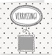Kraskaart | VERRASSING | kaart met krassticker | voor zwanger / trouwen / gender reveal / cadeau